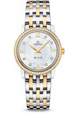 Omega De Ville Prestige Quartz Diamonds Mother of Pearl Dial Two Tone Steel Strap Watch for Women - 424.25.27.60.55.001