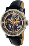 Fossil Boyfriend Skeleton Blue Dial Blue Leather Strap Watch for Women - ME3136