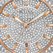 Bulova Phantom Crystal Silver Dial Two Tone Steel Strap Watch for Men - 98B324