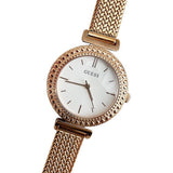 Guess Monroe Silver Dial Rose Gold Steel Strap Watch For Women - W1152L3