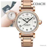 Coach Madison White Dial Rose Gold Steel Strap Watch for Women - 14502398