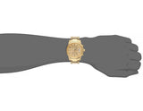 Guess Analog Chronograph Gold Dial Gold Steel Strap Watch for Men - W0075G5