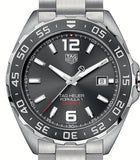 Tag Heuer Formula 1 Kaliber 5 Kronograf Antrasit Dial Jam Tangan Tali Baja Perak untuk Pria - WAZ2011.BA0842