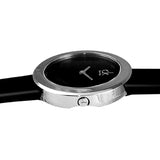 Calvin Klein Firm Black Dial Black Leather Strap Watch for Women - K3N231C1