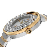 Swarovski Lovely Crystals Mother of Pearl Dial Two Tone Steel Strap Watch for Women - 1187022