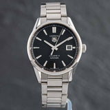 Tag Heuer Carrera Automatic Black Dial Silver Steel Strap Watch for Men - WAR211A.BA0782