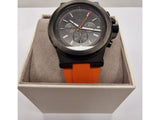 Michael Kors Dylan Chronograph Grey Dial Orange Rubber Strap Watch for Men - MK8296