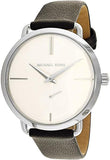 Michael Kors Portia Quartz White Dial Black Leather Strap Watch For Women - MK2658