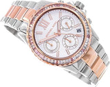 Michael Kors Everest Chronograph White Dial Two Tone Steel Strap Watch For Women - MK7214