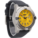 Breitling Avenger Automatic 45 Seawolf Yellow Dial Black Nylon Strap Watch for Men - A17319101I1X1