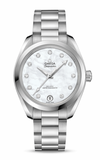 Omega Seamaster Aqua Terra Quartz Diamonds Mother of Pearl Dial Silver Steel Strap Watch for Women - 220.10.28.60.55.001