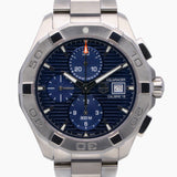 Tag Heuer Aquaracer Automatic Chronograph Blue Dial Silver Steel Strap Watch for Men - CAY2112.BA0927