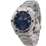 Tag Heuer Aquaracer Automatic Chronograph Blue Dial Silver Steel Strap Watch for Men - CAY2112.BA0927