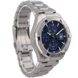 Tag Heuer Aquaracer Automatic Chronograph Blue Dial Silver Steel Strap Watch for Men - CAY2112.BA0927