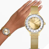 Swarovski Octea Nova Analog Gold Dial Gold Mesh Strap Watch for Women - 5649993