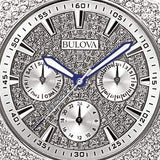 Bulova Crystal Collection Phantom Silver Dial Silver Steel Strap Watch for Men - 96C002