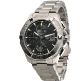 Tag Heuer Aquaracer Automatic Chronograph Black Dial Silver Steel Strap Watch for Men - CAY2110.BA0927