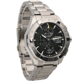 Tag Heuer Aquaracer Automatic Chronograph Black Dial Silver Steel Strap Watch for Men - CAY2110.BA0927