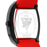 Guess Phoenix Multifunction Black Dial Black & Red Rubber Strap Watch for Men - GW0202G7