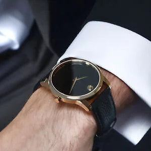 Men's Museum Classic Black & Gold Watch