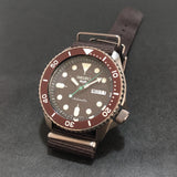 Seiko 5 Sport Automatic Brown Dial Brown Nylon Strap Watch For Men - SRPD85K1