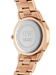 Daniel Wellington Iconic Link Emerald Green Dial Rose Gold Steel Strap Watch For Women - DW00100419