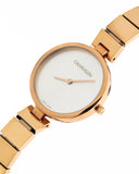 Calvin Klein Authentic White Dial Rose Gold Steel Strap Watch for Women - K8G23646