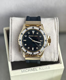 Michael Kors Everest Three-Hand Crystals Black Dial Black Rubber Strap Watch for Women - MK7440