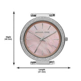 Michael Kors Darci Analog Pink Dial Silver Mesh Bracelet Watch For Women - MK4518