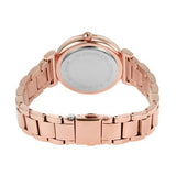 Michael Kors Abbey Three-Hand Analog Crystals Rose Gold Dial Rose Gold Steel Strap Watch for Women - MK4617