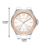 Michael Kors Lennox Three Hand Quartz Silver Dial Two Tone Steel Strap Watch For Women - MK6989