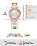 Michael Kors Camille Chronograph White Dial Rose Gold Steel Strap Watch For Women - MK6995