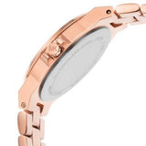 Michael Kors Lennox Three Hand Silver Dial Rose Gold Steel Strap Watch For Women - MK7279