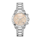 Hugo Boss Novia Chronograph Pink Dial Silver Steel Strap Watch for Women - 1502615