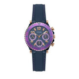 Guess Cosmic Multifunction Blue Dial Blue Silicone Strap Watch For Women - GW0466L2