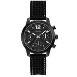 Guess Marina Chronograph Black Dial Black Rubber Strap Watch for Women - W1025L3