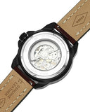 Fossil Bronson Automatic Skeleton Black Dial Brown Leather Strap Watch for Men - ME3219