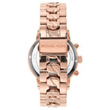 Michael Kors Ritz Chronograph Rose Gold Dial Rose Gold Steel Strap Watch For Women - MK7223