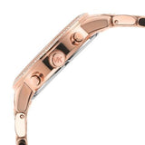 Michael Kors Ritz Chronograph Rose Gold Dial Rose Gold Steel Strap Watch For Women - MK7223