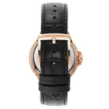 Michael Kors Camille Three-Hand Crystals White Dial Black Leather Strap Watch for Women - MK2962