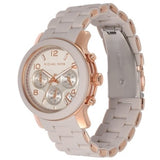 Michael Kors Runway Chronograph Grey Dial Grey Silicone Strap Watch For Women - MK7386