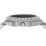 Michael Kors Lennox Three-Hand Blue Dial Silver Steel Strap Watch For Women - MK7397