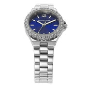 Michael Kors Lennox Three-Hand Blue Dial Silver Steel Strap Watch For Women - MK7397