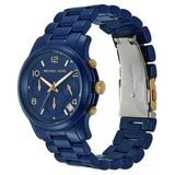 Michael Kors Runway Analog Blue Dial Blue Steel Strap Watch for Women - MK7332