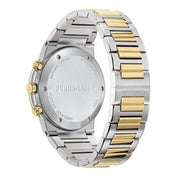 Salvatore Ferragamo Sapphire Chrono Green Dial Two Tone Steel Strap Watch for Men - SFME01223