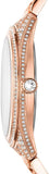 Michael Kors Lauryn Crystals Rose Gold Dial Rose Gold Steel Strap Watch For Women - MK3931