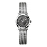 Calvin Klein Minimal Grey Dial Silver Mesh Bracelet Watch for Men - K3M51154