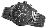 Hugo Boss Associate Black Dial Black Mesh Bracelet Watch for Men - 1513769