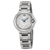 Cartier Ballon Bleu de Cartier Diamonds Silver Dial Silver Steel Strap Watch for Women - WE902073