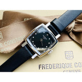 Tissot Lovely Square Quartz Diamonds Black Dial Jam Tangan Tali Kulit Hitam Untuk Wanita - T058.109.16.056.00